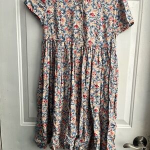 Polo by Ralph Lauren Floral Kids Dress - Blue and Red